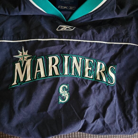Vintage Reebok Seattle Mariners Windbreaker Pullover- M - Picture 2 of 5